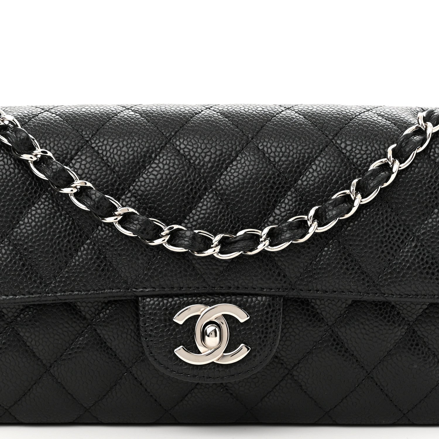 Chanel Caviar Quilted East West Flap Black 8 of 11