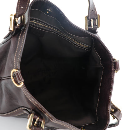 Gucci Calfskin Medium Britt Tote Dark Brown 5 of 7