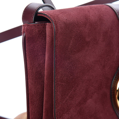 Gucci Suede Medium Arli Flap Shoulder Bag Vintage Bordeaux 15 of 16