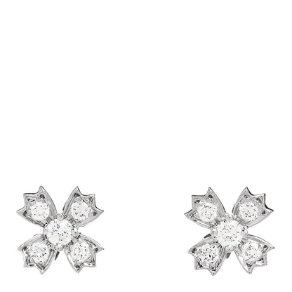 Tiffany Platinum Diamond Floret Stud Earrings 1 of 5