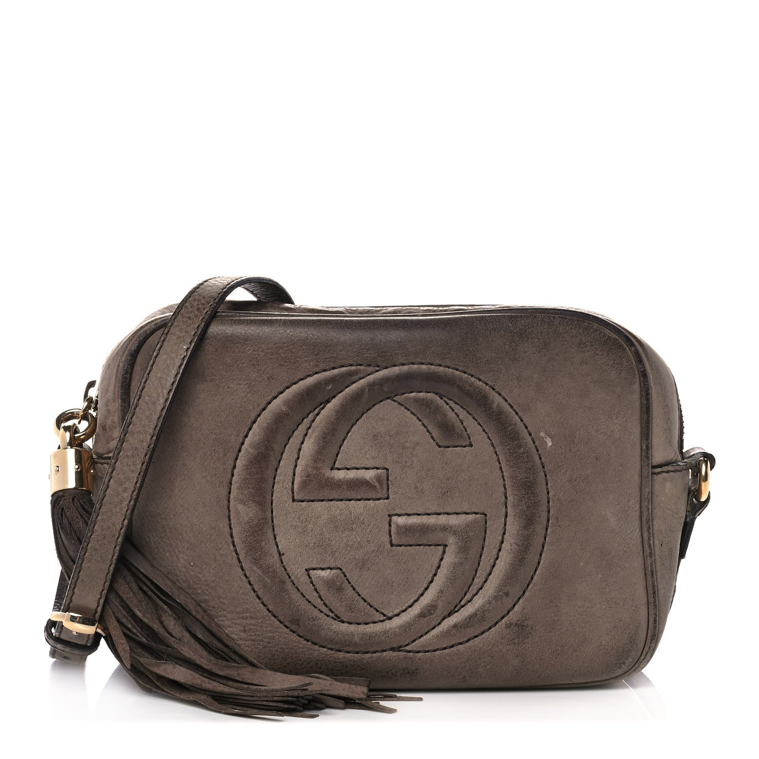 Gucci Vitello Range Small Soho Disco Bag Grey Field 1 of 15