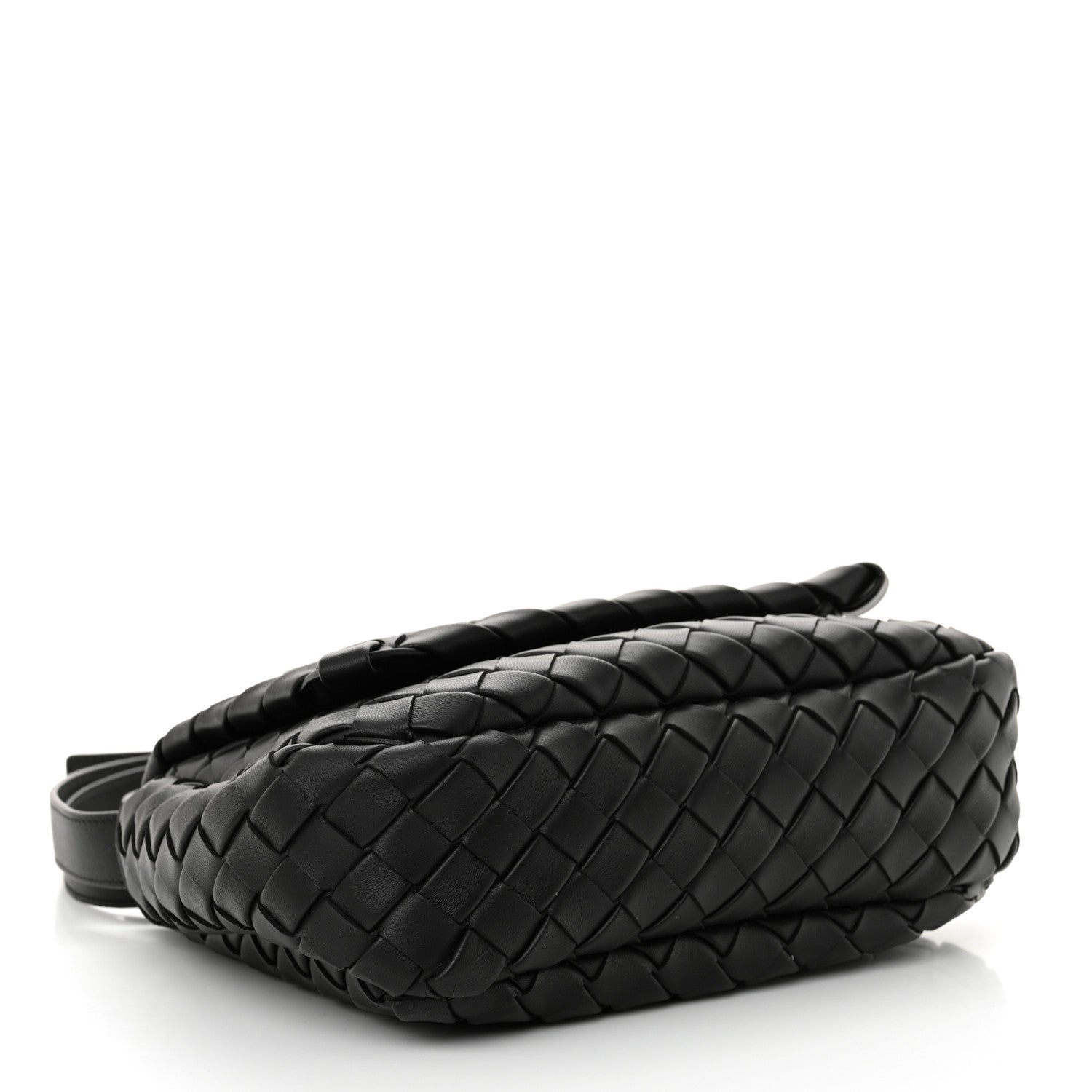 Bottega Veneta Nappa Intrecciato Small Cobble Messenger Bag Black 4 of 11