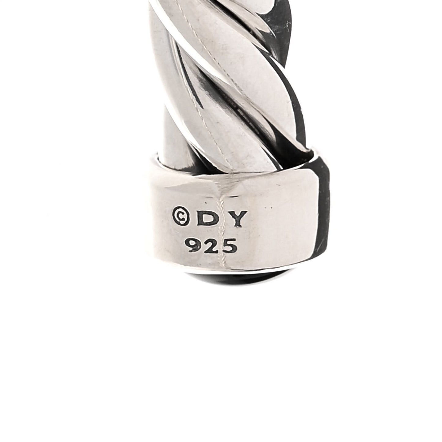 Sterling Silver Onyx 6mm Cable Classic Cuff Bracelet