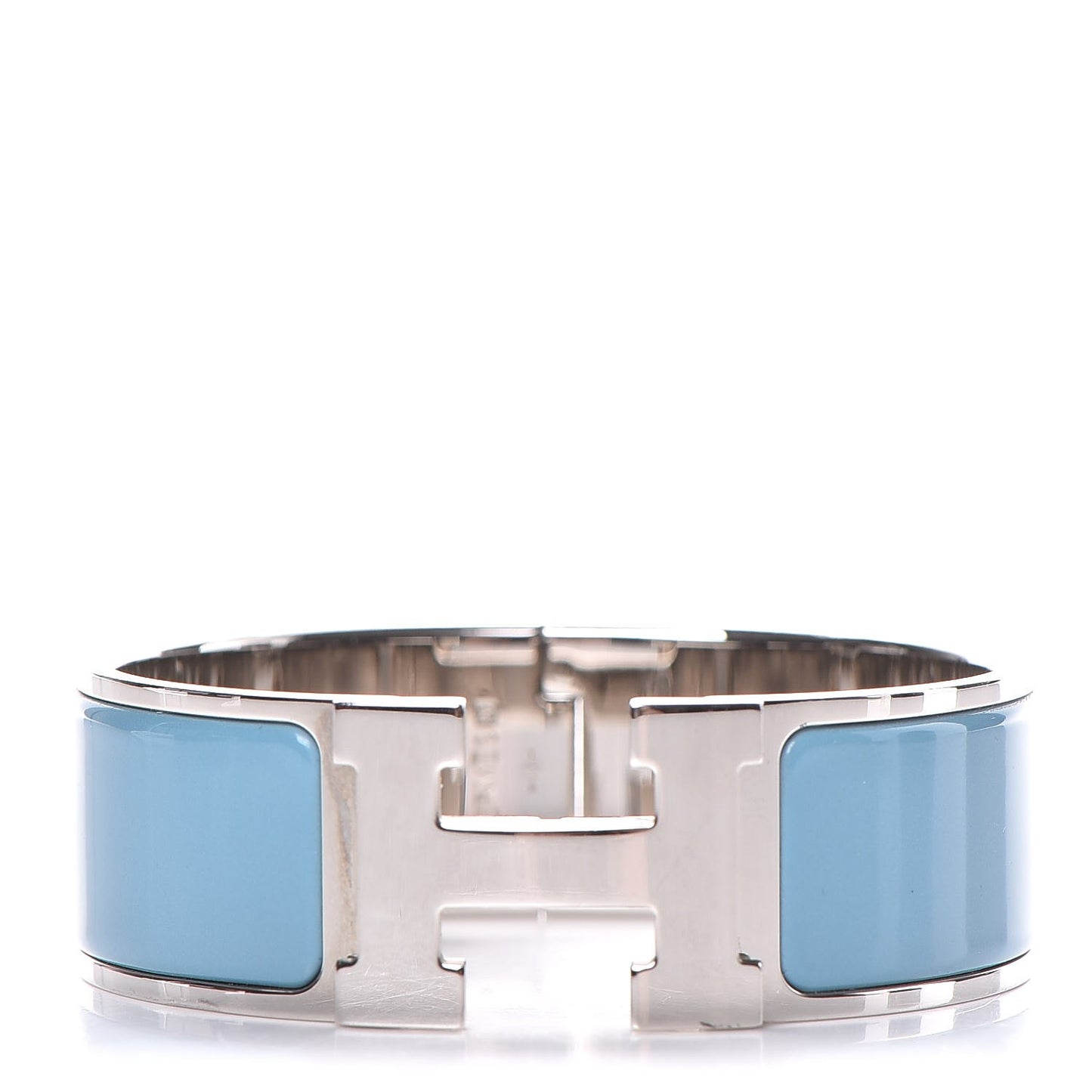 Enamel Wide Clic Clac H Bracelet PM Blue Jean