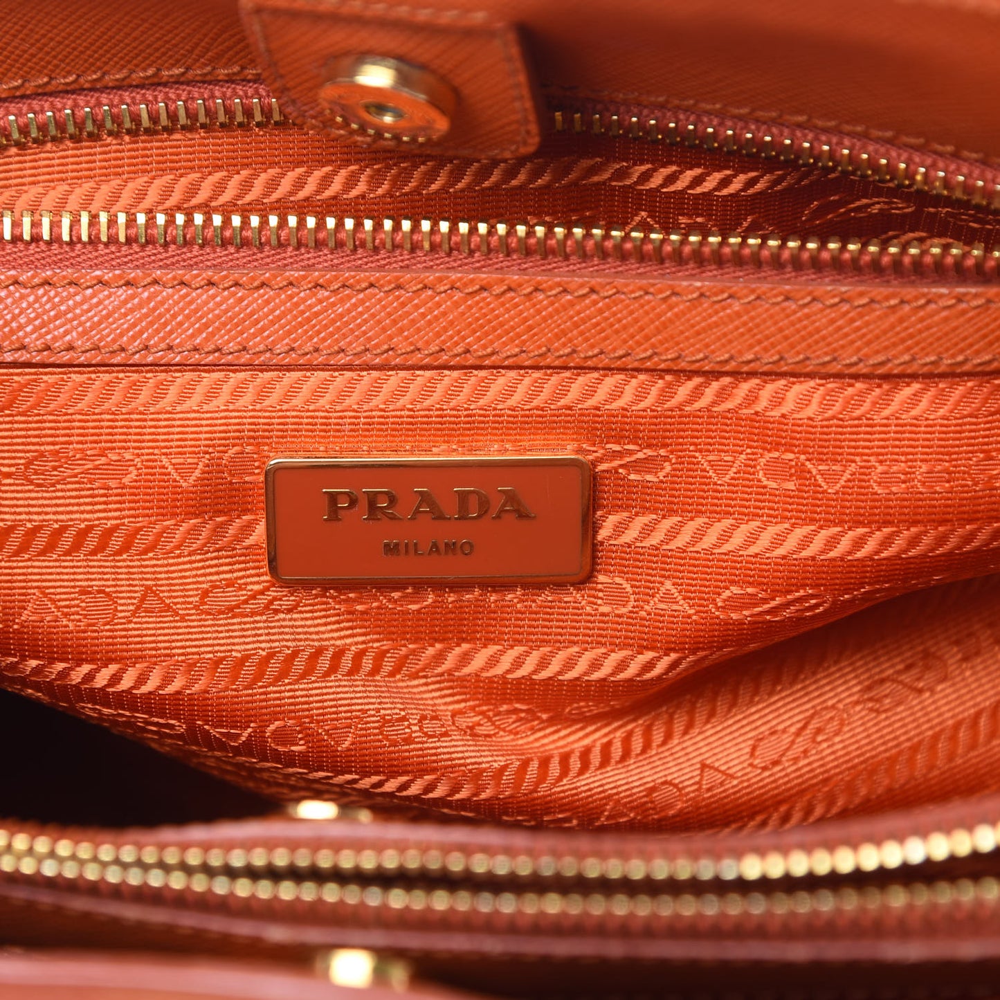 Saffiano Medium Galleria Double Zip Tote Papaya