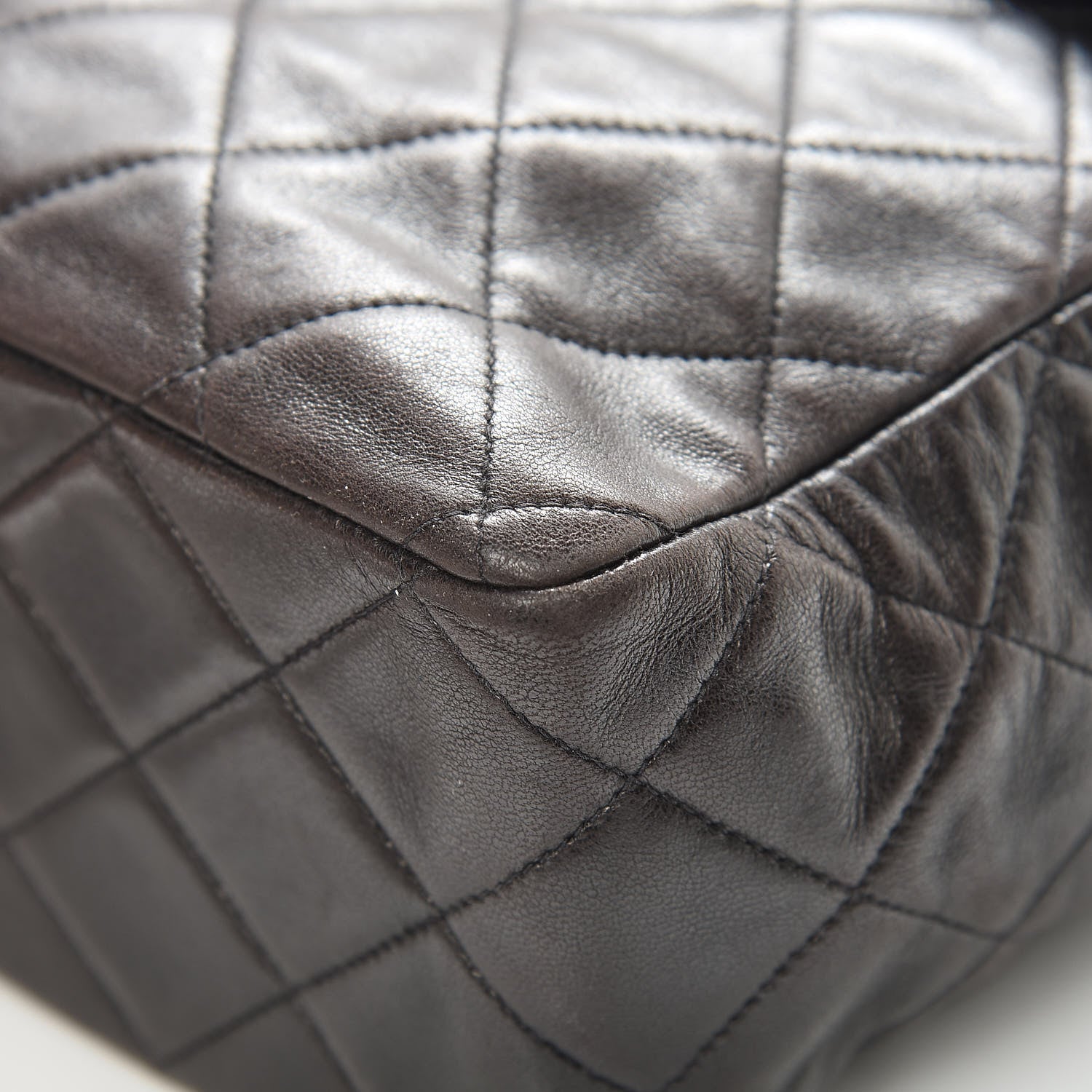 Chanel Lambskin Quilted Jumbo Single Flap Black 11 of 17