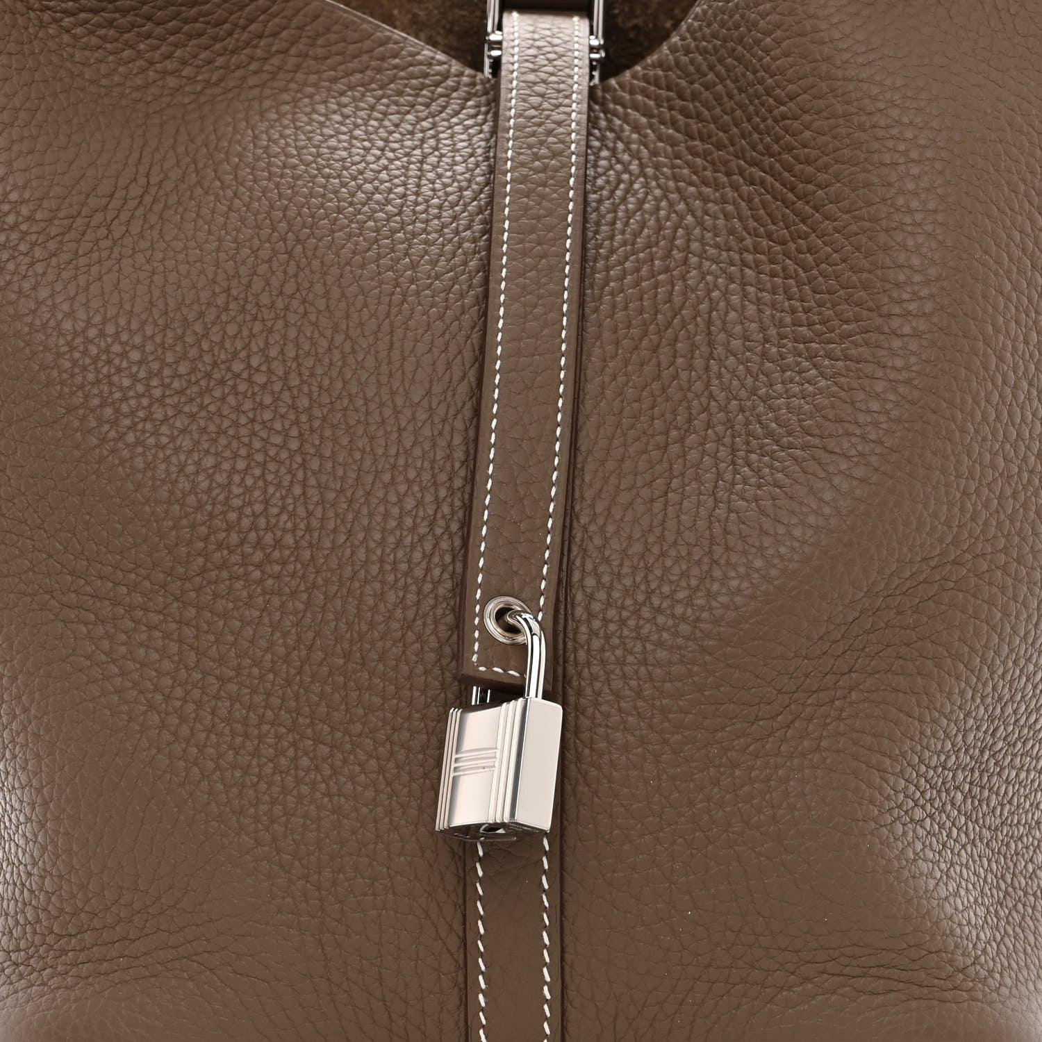 Hermes Taurillon Clemence Picotin Lock 22 MM Etoupe 8 of 10