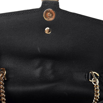 Gucci Calfskin Super Mini Sylvie Chain Shoulder Bag Black 6 of 10