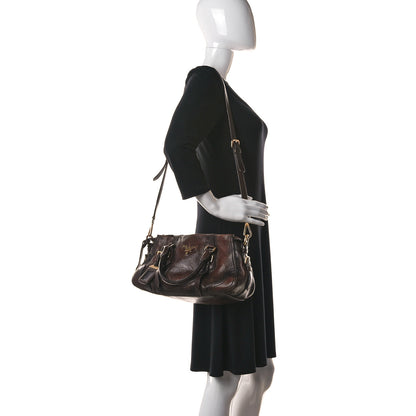 Prada Cervo Antik Dome Satchel Cacao 2 of 8