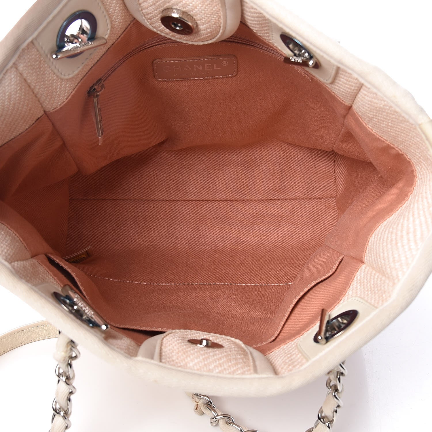 Chanel Woven Straw Raffia Mini Deauville Tote Pink 5 of 14