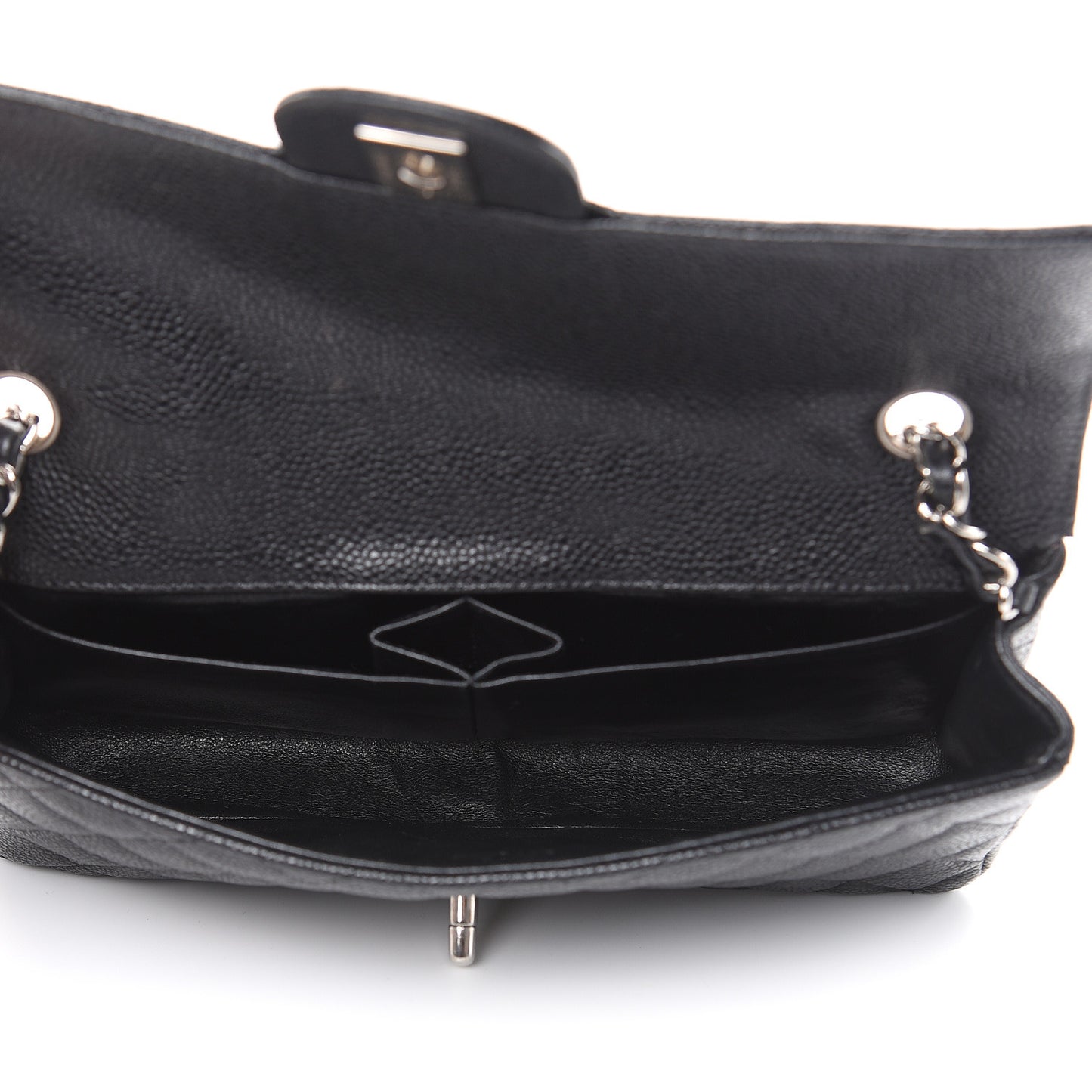 Caviar Quilted East West Flap Black