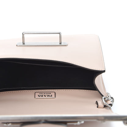 Prada Spazzolato Soft Calf Cahier Chain Wristlet Clutch Pesca 4 of 8