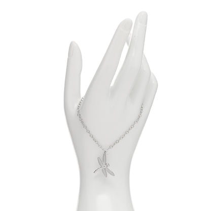 Tiffany 18K White Gold Diamond Dragonfly Charm Bracelet 4 of 4