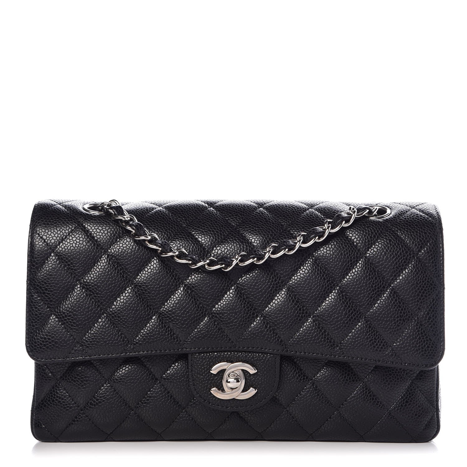 Chanel Caviar Quilted Medium Double Flap Black 1 of 8