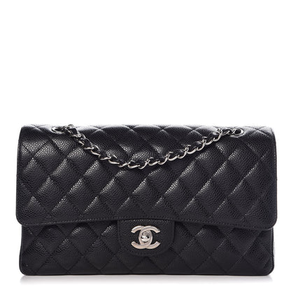 Chanel Caviar Quilted Medium Double Flap Black 1 of 8
