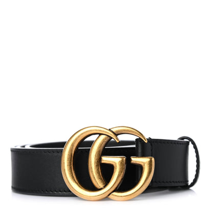 Gucci Calfskin Double G 30mm Belt 90 36 Black 1 of 4