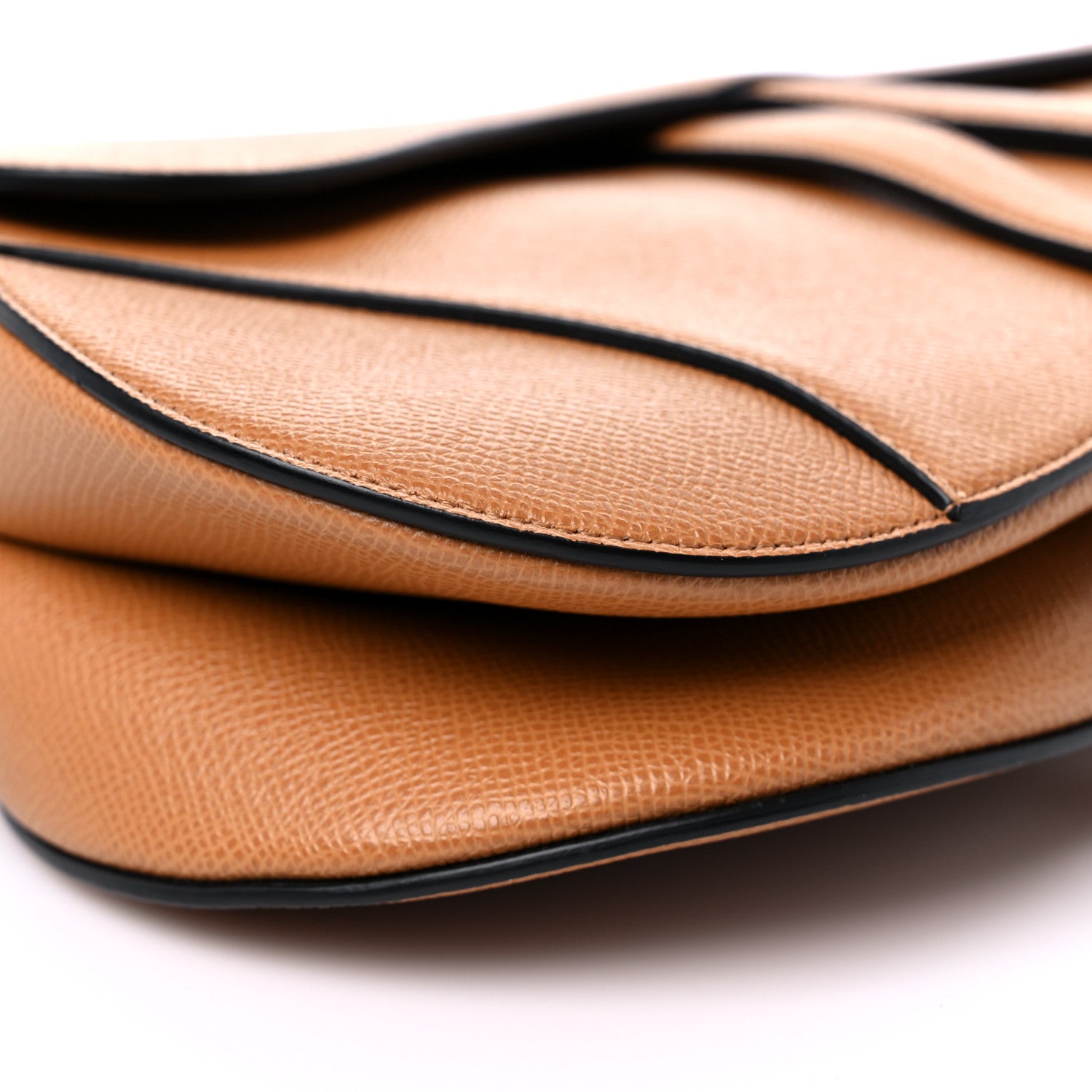 Christian Dior Grained Calfskin Saddle Bag Camello 8 of 9