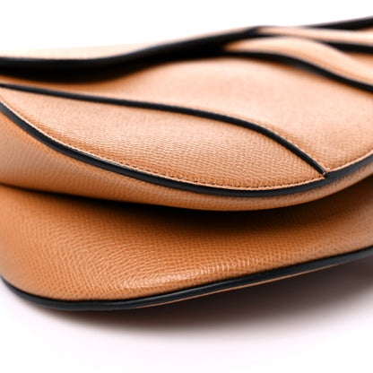 Christian Dior Grained Calfskin Saddle Bag Camello 8 of 9