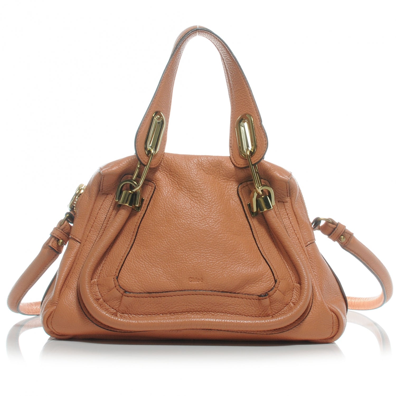 Chloe Leather Small Paraty Tote Salmon 1 of 8