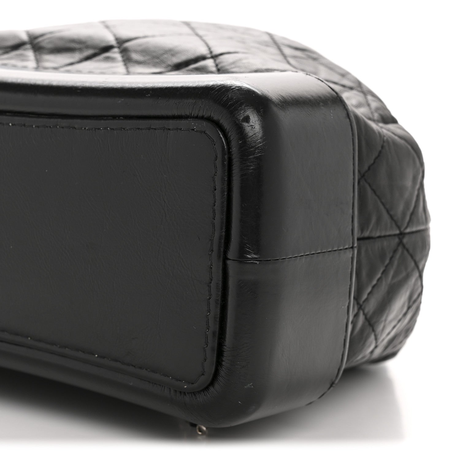 Chanel Aged Calfskin Quilted Gabrielle Backpack Black 10 of 12