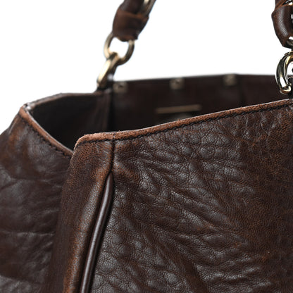 Fendi Crinkled Lambskin Mia Tote Cognac 8 of 14