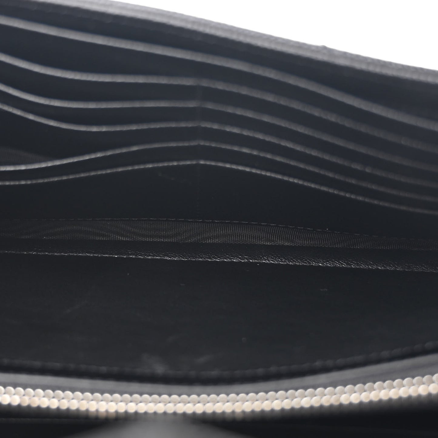 Grain De Poudre Matelasse Chevron Monogram Chain Wallet Black