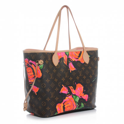 Louis Vuitton Monogram Roses Neverfull MM 3 of 7