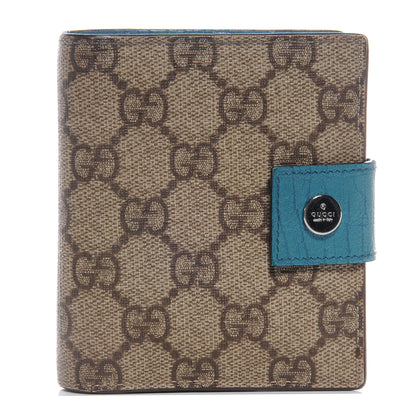 Gucci GG Plus Monogram Ladies GG French Wallet Turquoise 1 of 7