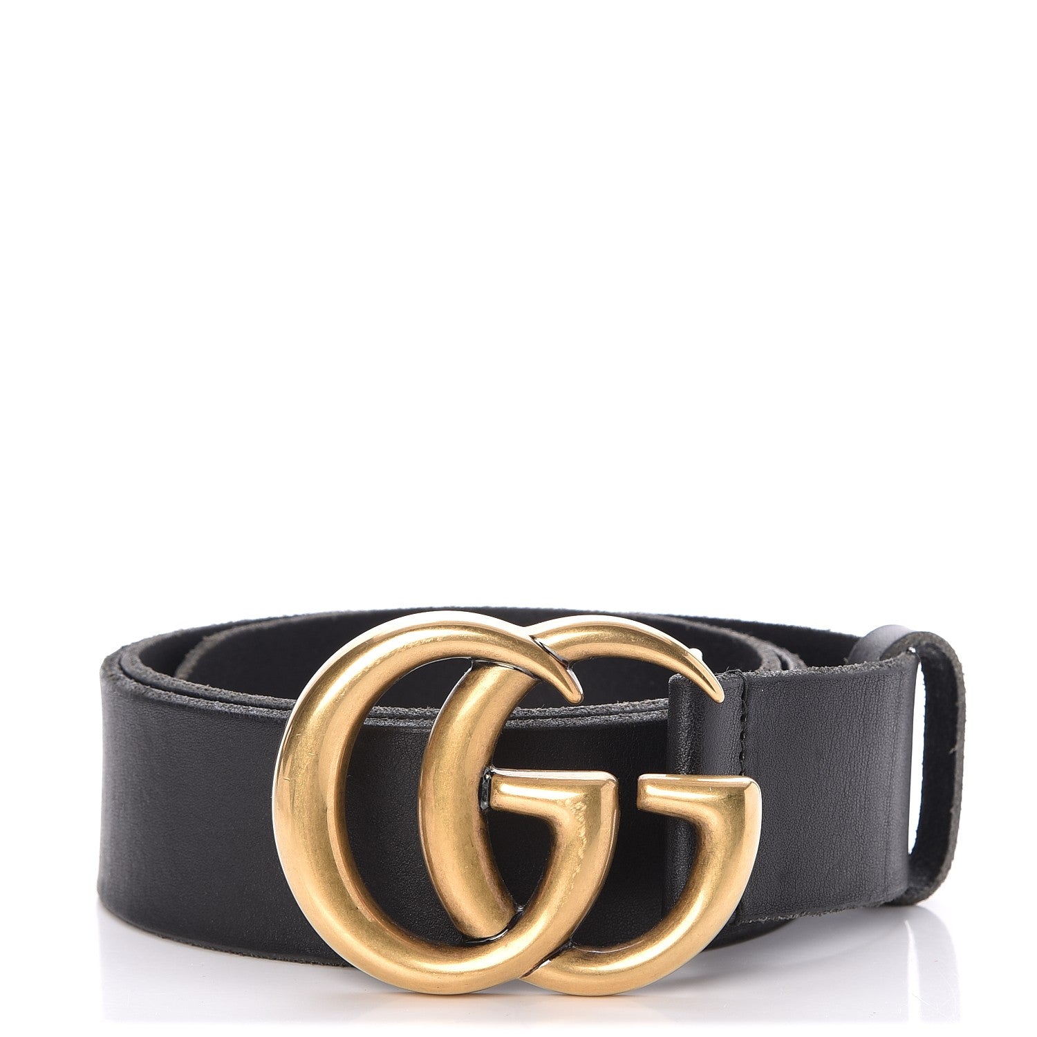 Gucci Faded Calfskin Double G 40mm Belt 80 32 Black 1 of 6