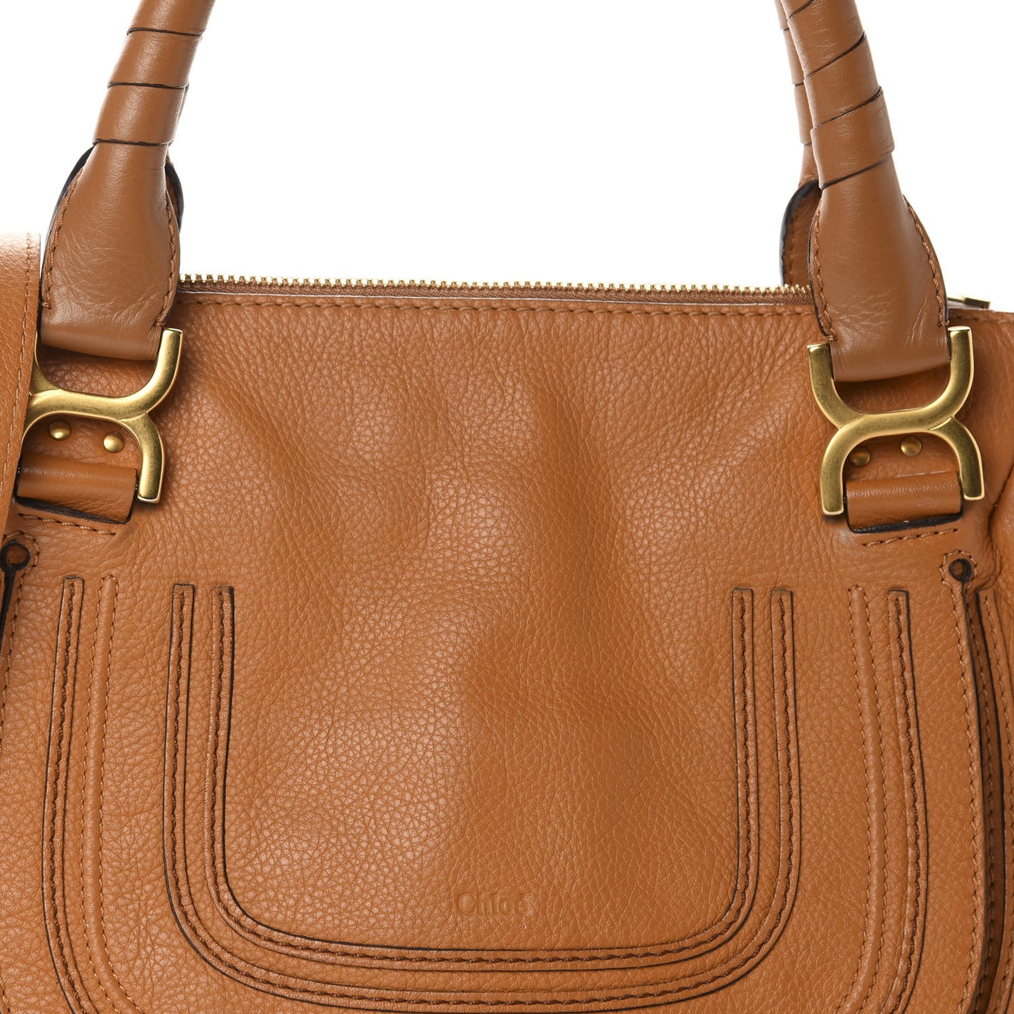 Calfskin Medium Marcie Satchel Tan