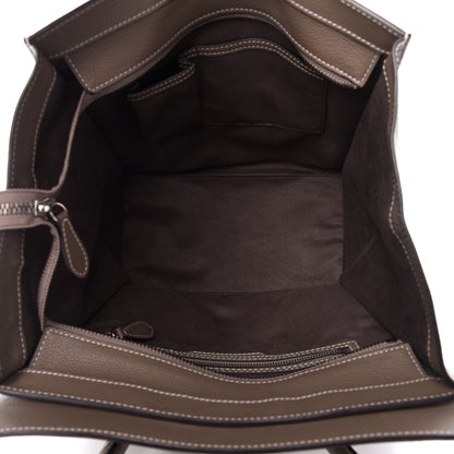 Celine Drummed Calfskin Mini Luggage Souris 5 of 9
