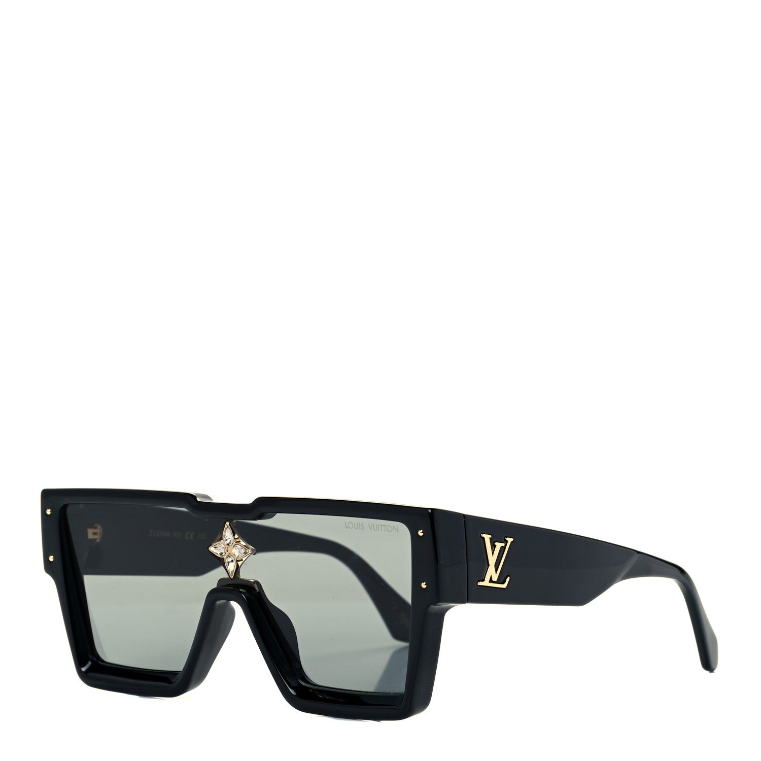 Louis Vuitton Acetate Swarovski Crystal Cyclone Sunglasses Z1578W Black 1 of 8