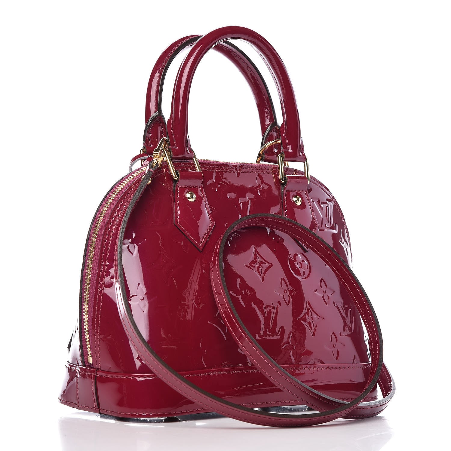 Louis Vuitton Vernis Alma BB Magenta 3 of 9