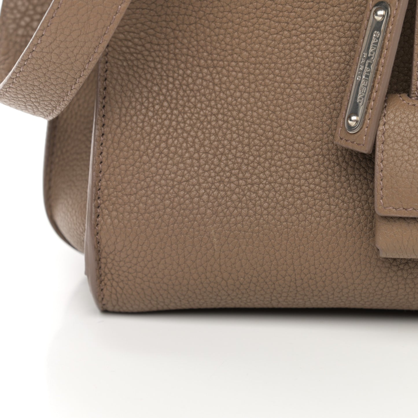 Grained Calfskin Small Supple Sac De Jour Dark Beige