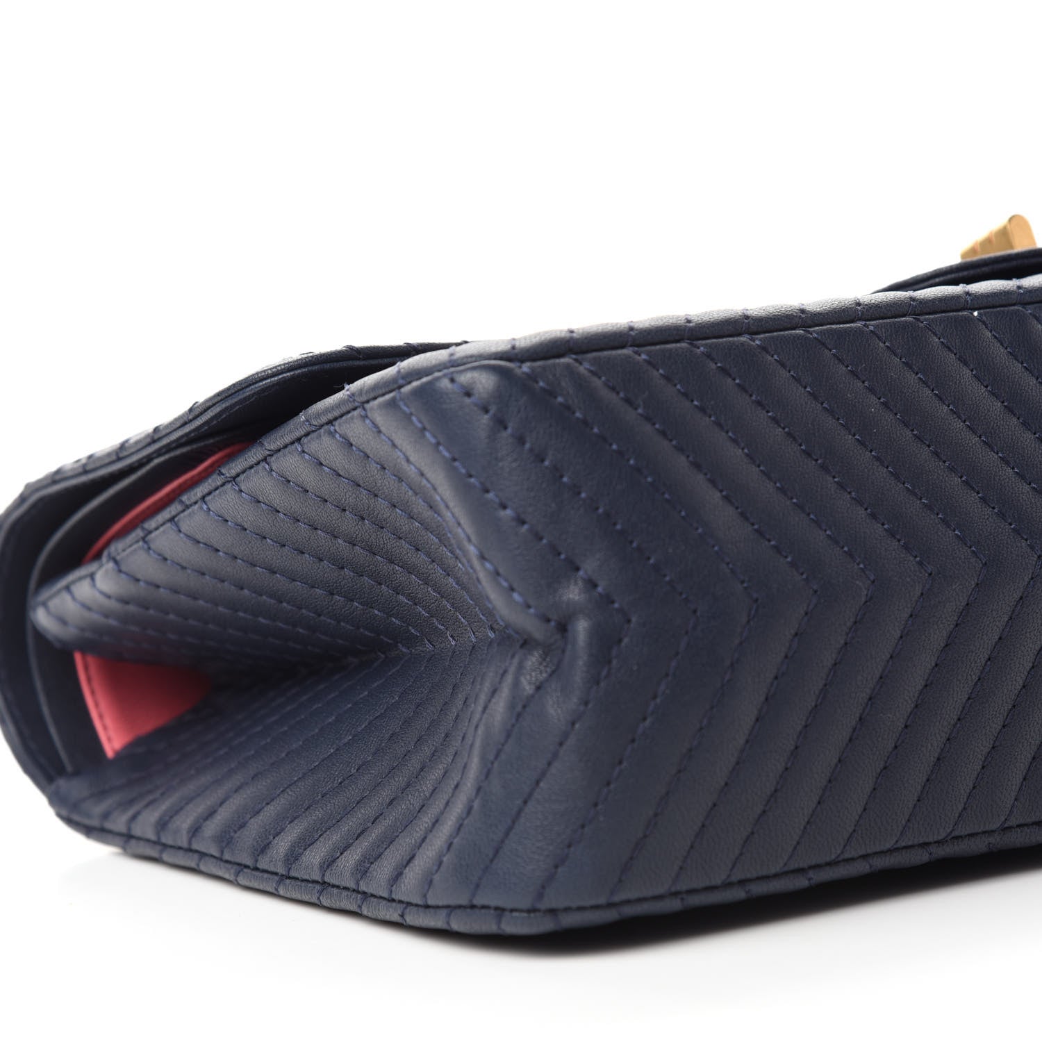 Chanel Sheepskin Chevron Quilted 2.55 Reissue 226 Flap Navy Blue 7 of 12