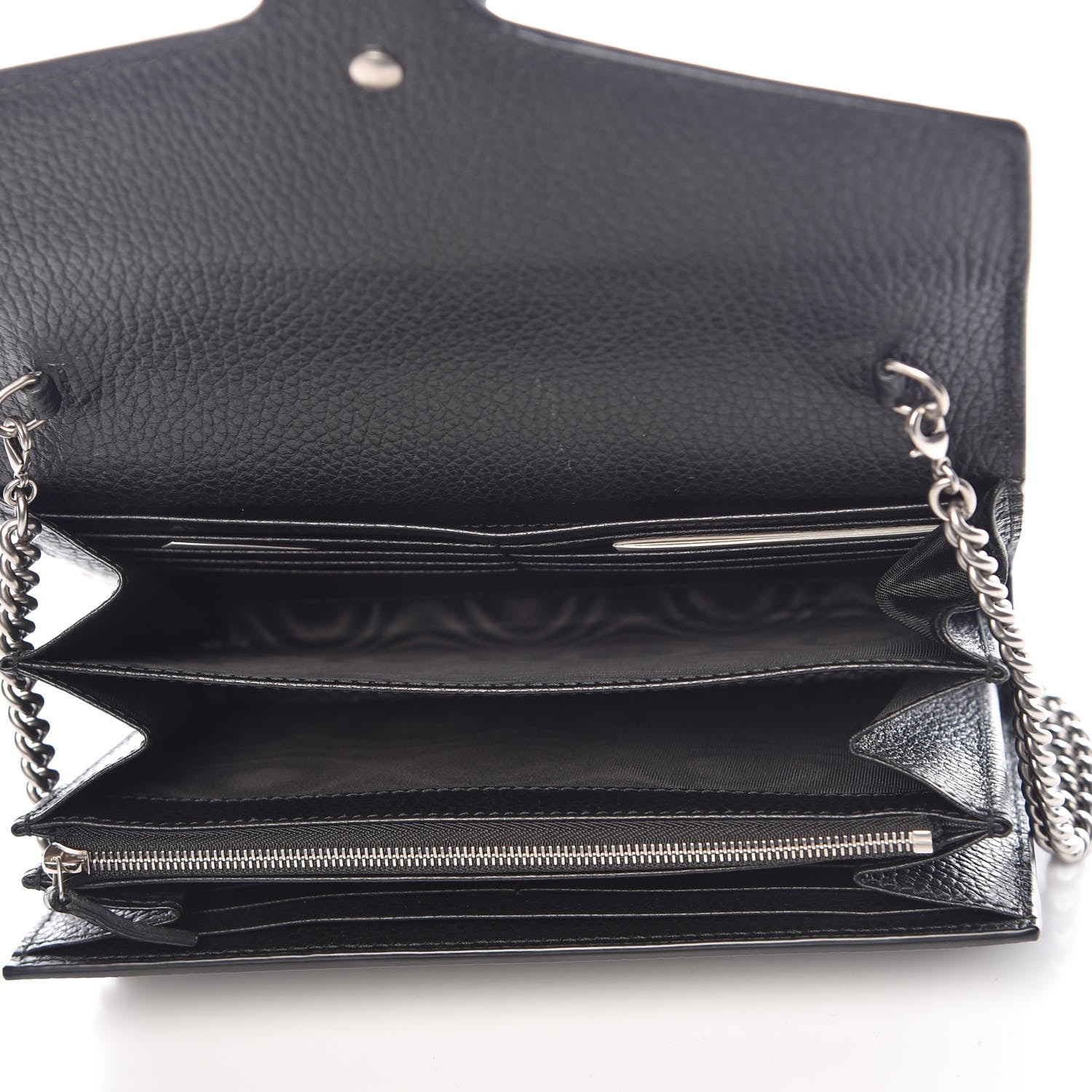 Gucci Calfskin Mini Dionysus Chain Wallet Black 5 of 10