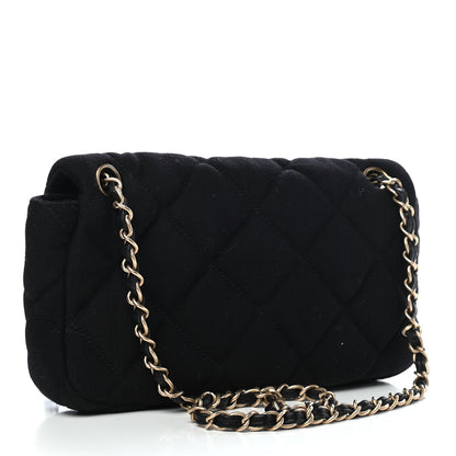 Chanel Jersey Quilted Medium Single Flap Black 2 of 8