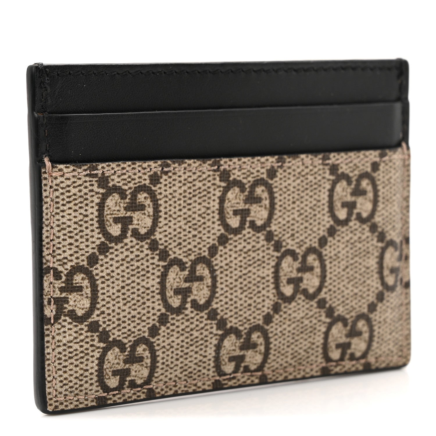 Gucci GG Supreme Monogram Bee Print Card Holder Black 3 of 7
