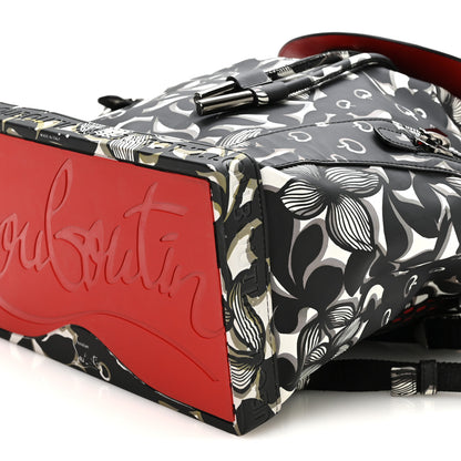 Christian Louboutin Canvas Flower Print Spiked Explorafunk Backpack Multicolor 9 of 9