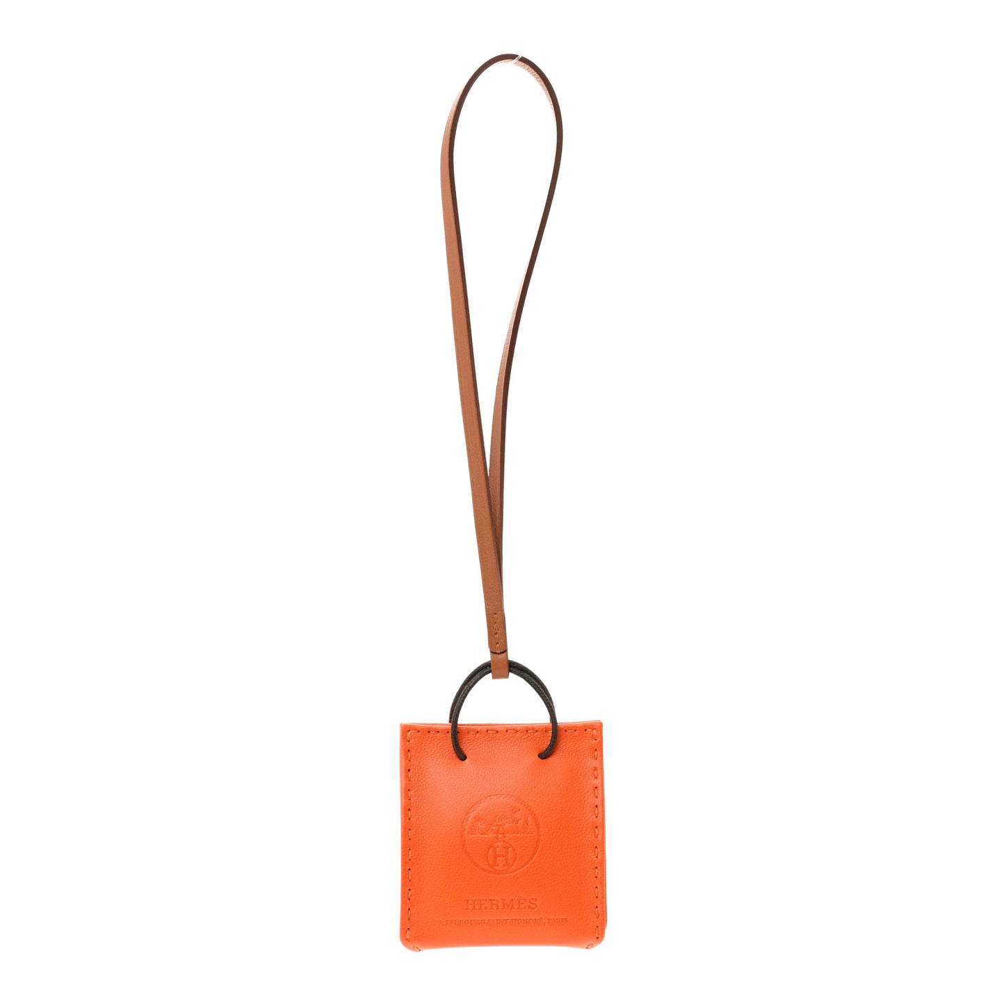 Milo Lambskin Swift Shopping Bag Charm Feu Gold