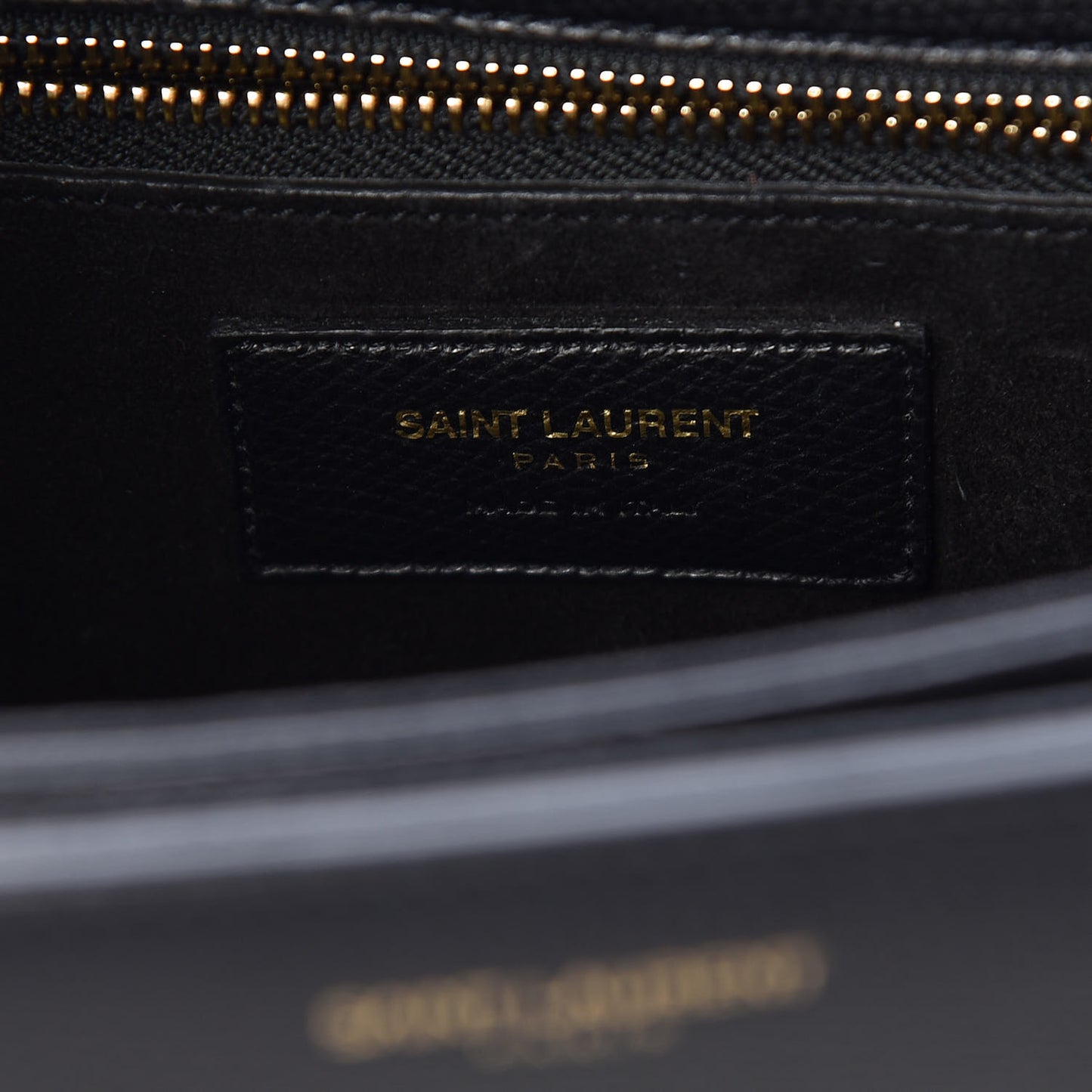 Textured Calfskin Medium Classic Monogram Universite Bag Black