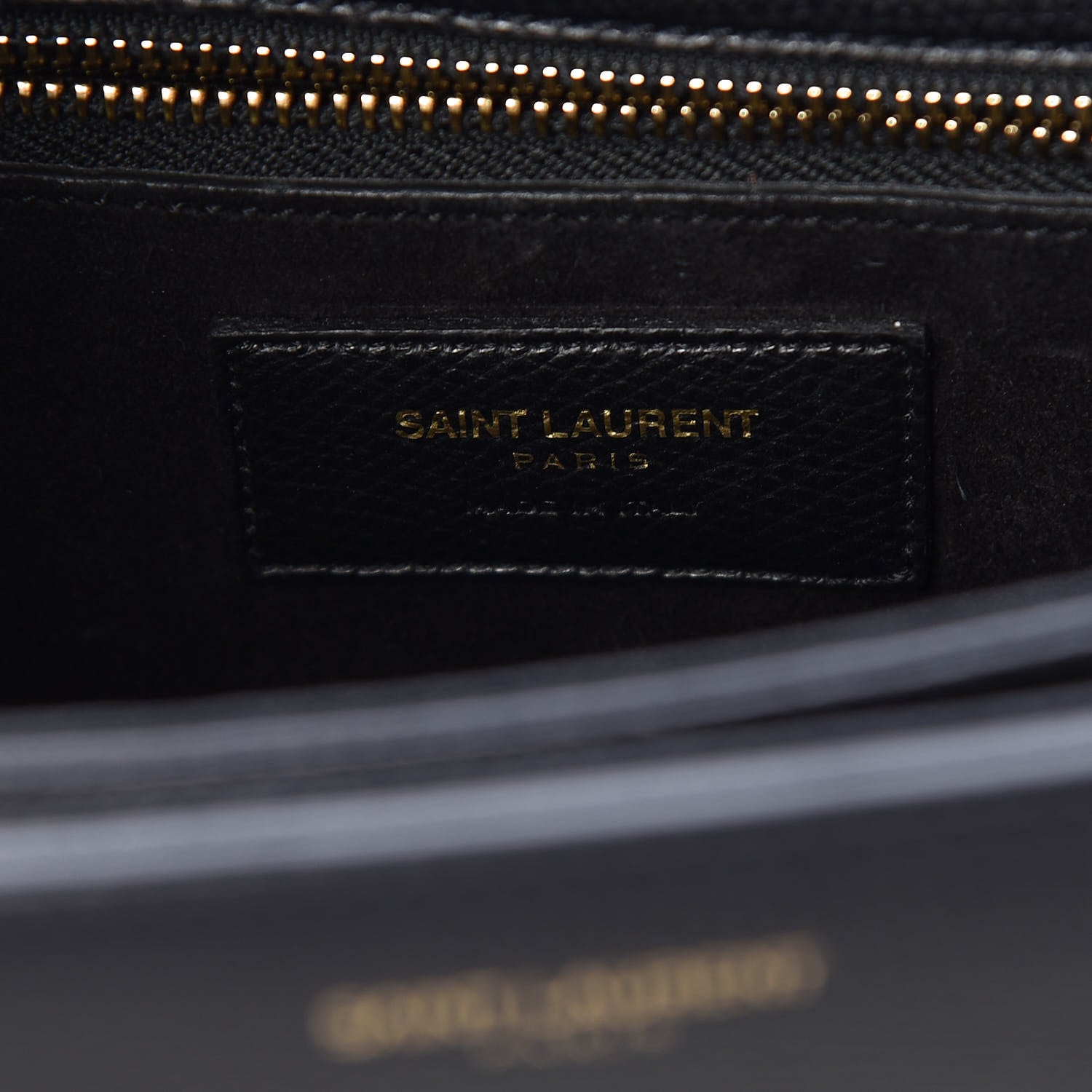 Saint Laurent Textured Calfskin Medium Classic Monogram Universite Bag Black 6 of 9