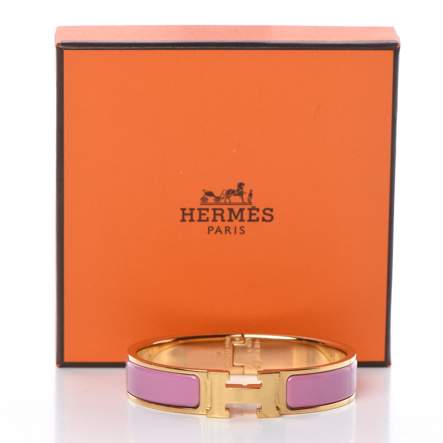 Hermes Enamel Narrow Clic Clac H Bracelet PM Rose Azalee 9 of 9