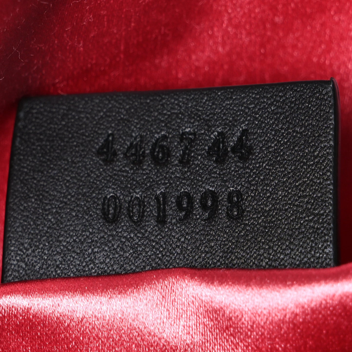 Velvet Matelasse Mini GG Marmont Shoulder Bag Black