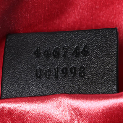 Gucci Velvet Matelasse Mini GG Marmont Shoulder Bag Black 7 of 10