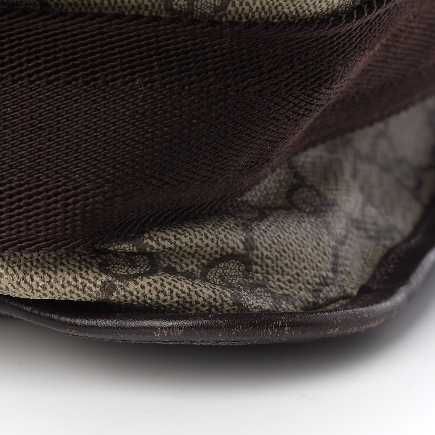 Gucci GG Plus Monogram Large Flap Messenger Bag Beige Dark Brown 11 of 12