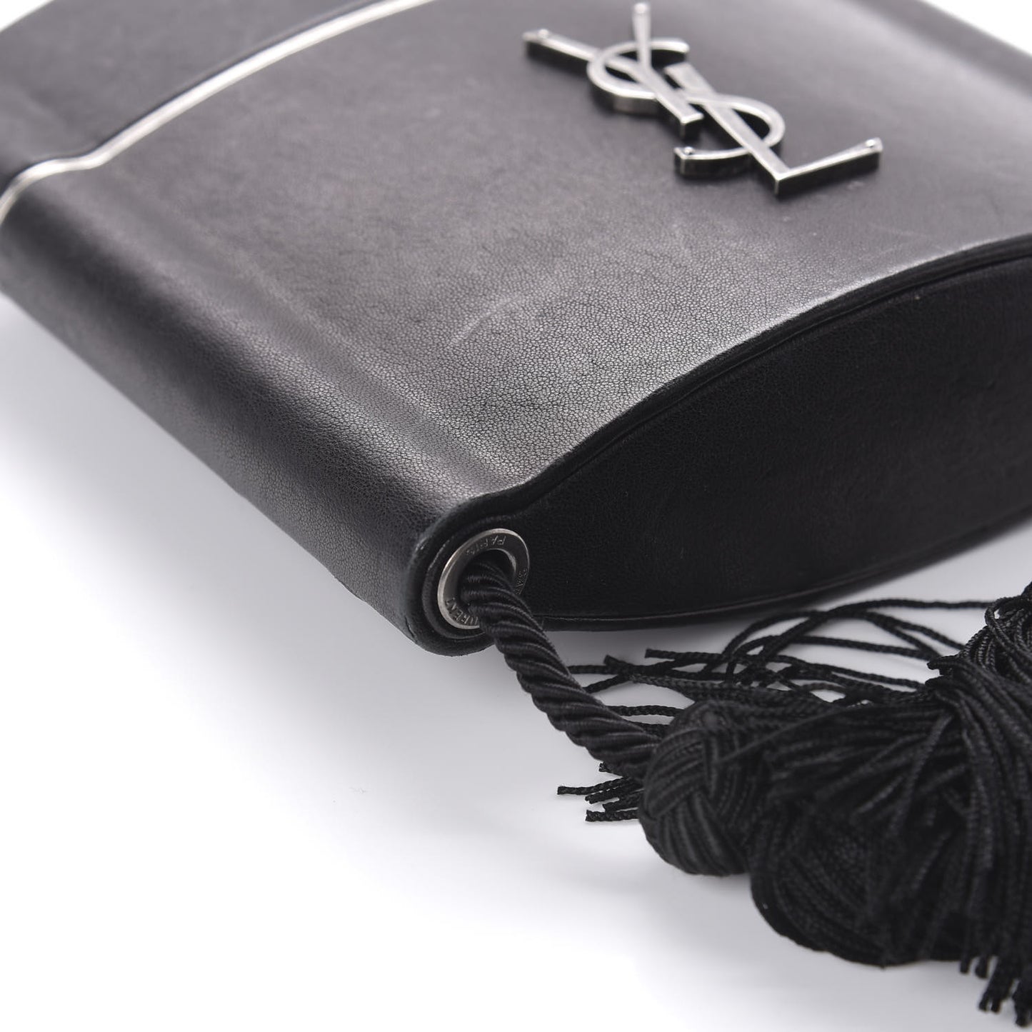 Lambskin Monogram Opyum Tassel Bag Black