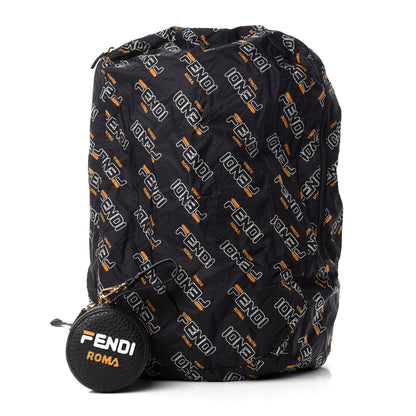 Fendi X FILA Calfskin Mania Backpack Help Bag Charm Black 11 of 11
