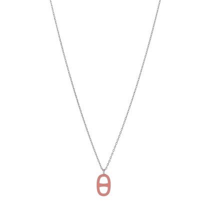 Hermes Laquered Iliade Pendant Necklace Pink 1 of 3