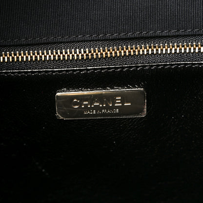 Chanel Shiny Crumpled Calfskin Quilted Large 31 Shopping Bag Black 6 of 10